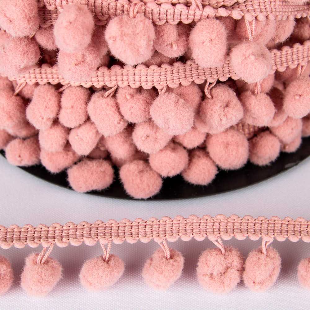 Fita de Pompom Rosa Pastel - Ribes y Casals