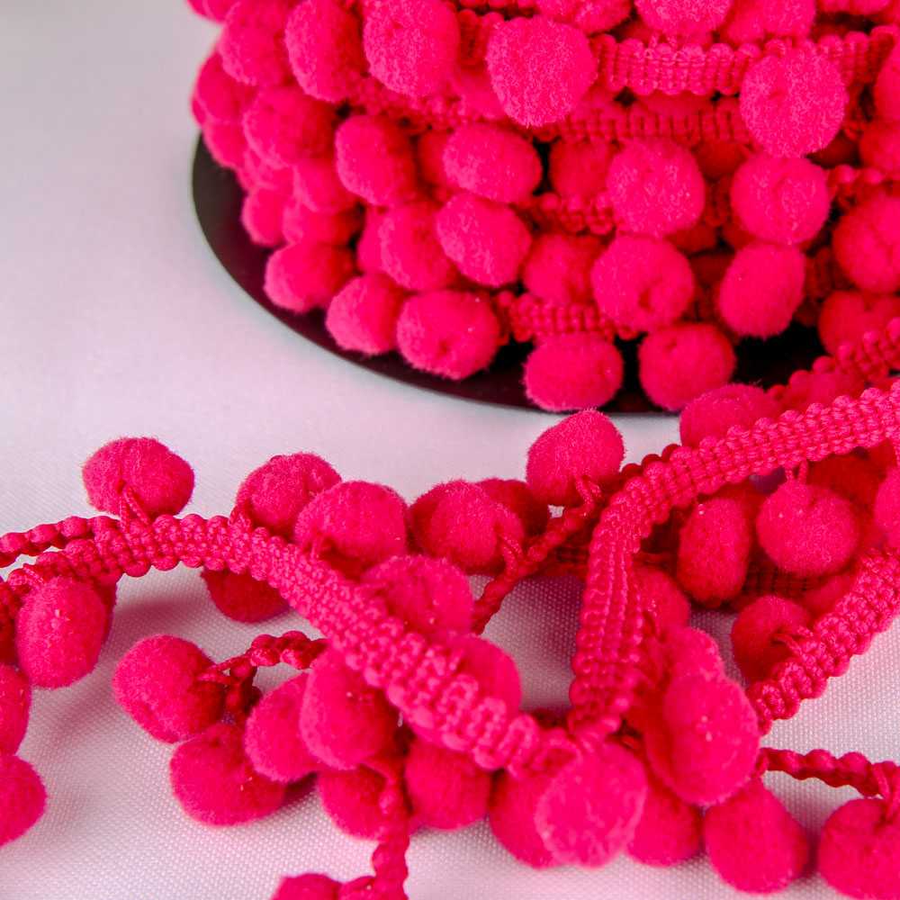 Fita de Pompom Rosa Pink - Ribes y Casals