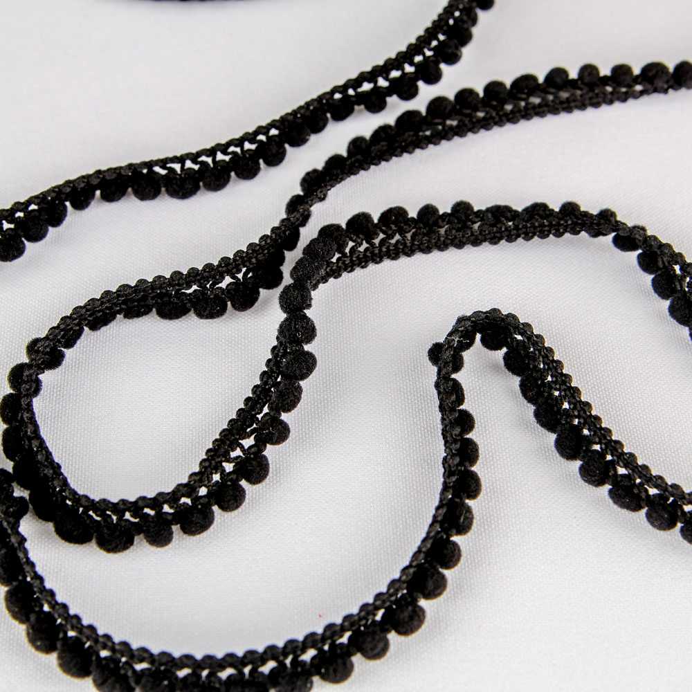 Fita de Pompom Mini Preta - Ribes y Casals