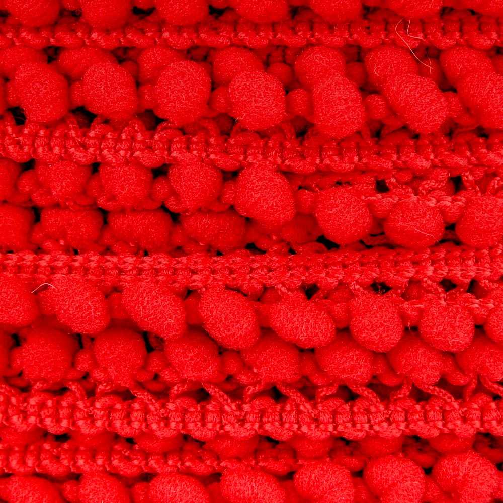 Fita de Pompom Mini Vermelha - Ribes y Casals