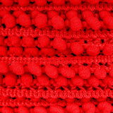 Fita de Pompom Mini Vermelha - Ribes y Casals