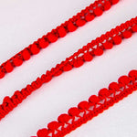 Fita de Pompom Mini Vermelha - Ribes y Casals