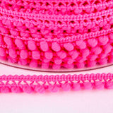 Fita de Pompom Mini Rosa Pink - Ribes y Casals