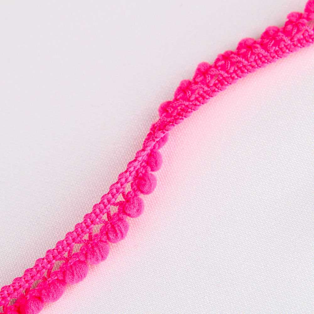 Fita de Pompom Mini Rosa Pink - Ribes y Casals