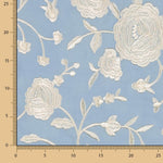 Xale Bordado Cru Tencel Azul Claro - Ribes y Casals