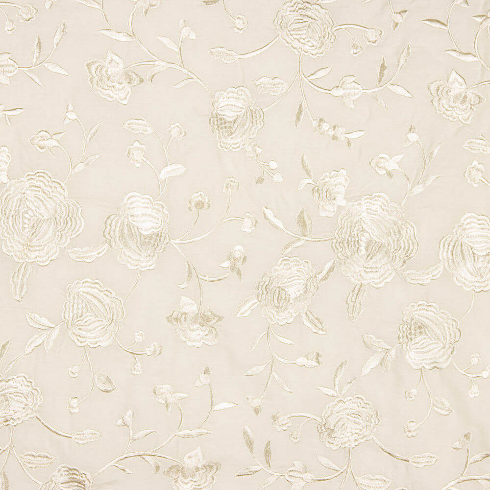 Xale Bordado Cru Tencel Branco Natural - Ribes y Casals