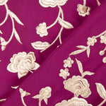 Xale Bordado Cru Tencel Morango - Ribes y Casals