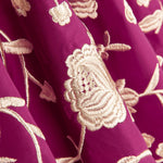 Xale Bordado Cru Tencel Morango - Ribes y Casals