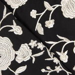 Xale Bordado Cru Tencel Preto - Ribes y Casals