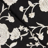 Xale Bordado Cru Tencel Preto - Ribes y Casals