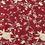 Xale Tencel Bordado Vermelho Escuro - Ribes y Casals