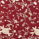 Xale Tencel Bordado Vermelho Escuro - Ribes y Casals
