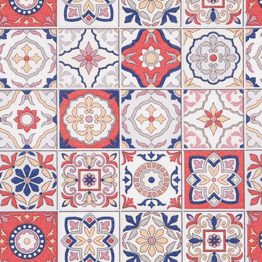 Toalha Anti Nódoas Mosaico Vermelho - Ribes y Casals