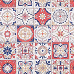 Toalha Anti Nódoas Mosaico Vermelho - Ribes y Casals