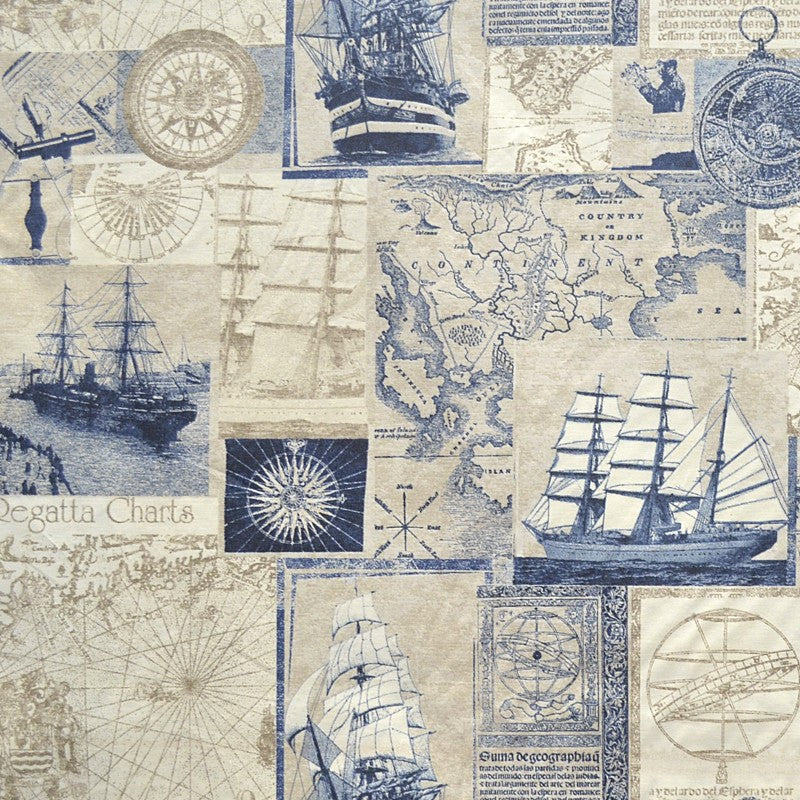 Toalha de Mesa Resinada Barco Azul - Ribes y Casals