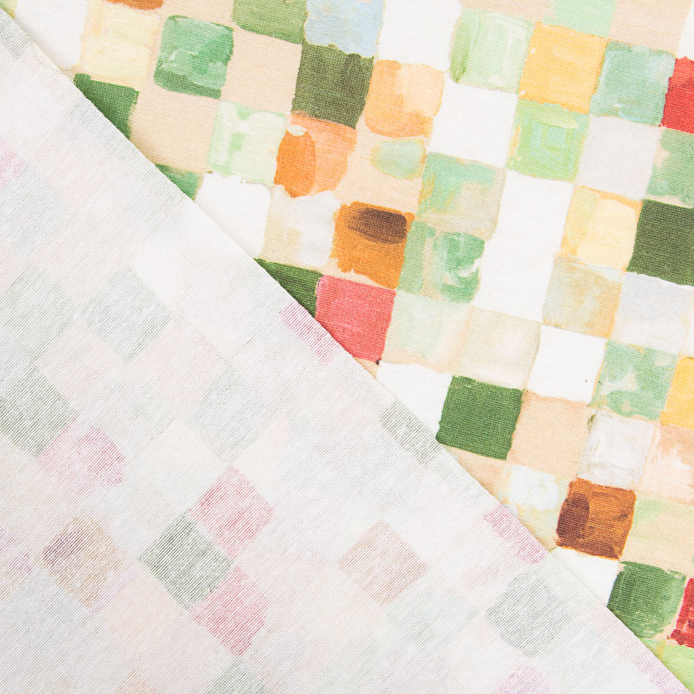 Toalha Anti-Manchas Cubos Multicor - Ribes y Casals