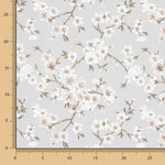 Toalha de Mesa Anti Manchas Flor Japão Cinza - Ribes y Casals