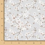 Toalha de Mesa Anti Manchas Flor Japão Cinza - Ribes y Casals