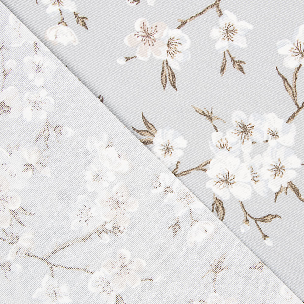 Toalha de Mesa Anti Manchas Flor Japão Cinza - Ribes y Casals