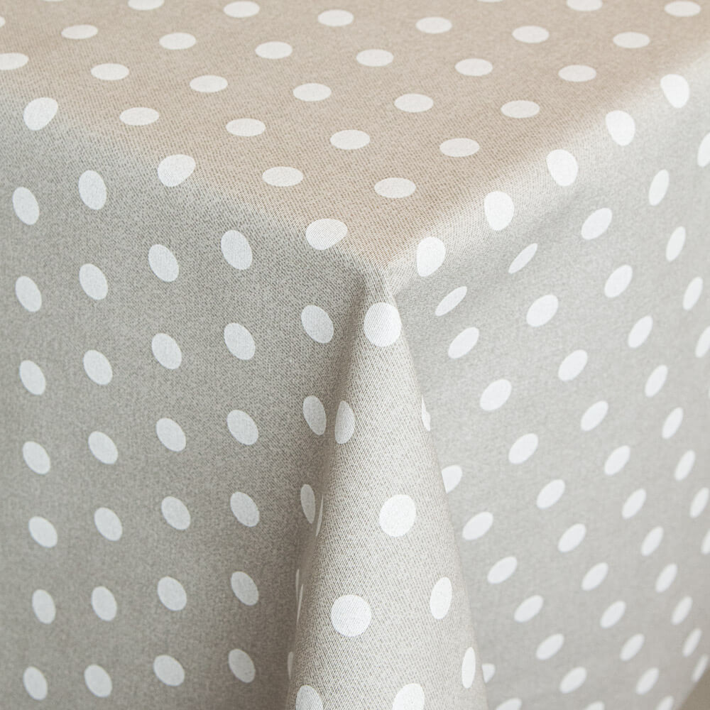 Toalha de Mesa Anti-Manchas Bolinhas Pedra - Ribes y Casals