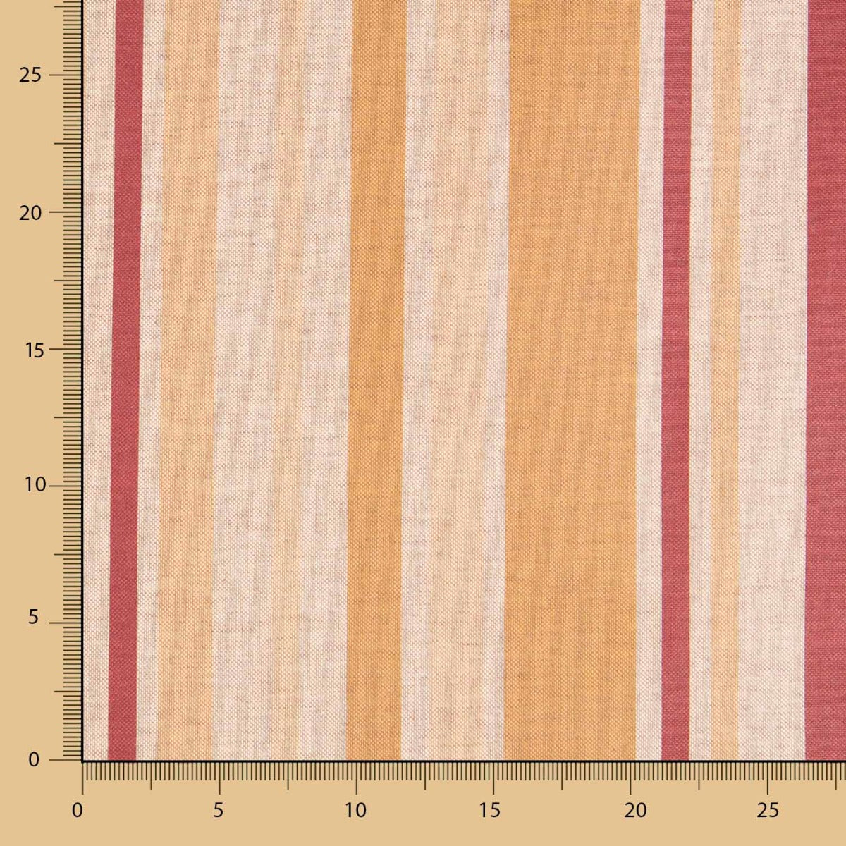 Tecido Toalha Anti-Manchas Aramis Multi Riscas Ochre - Ribes y Casals