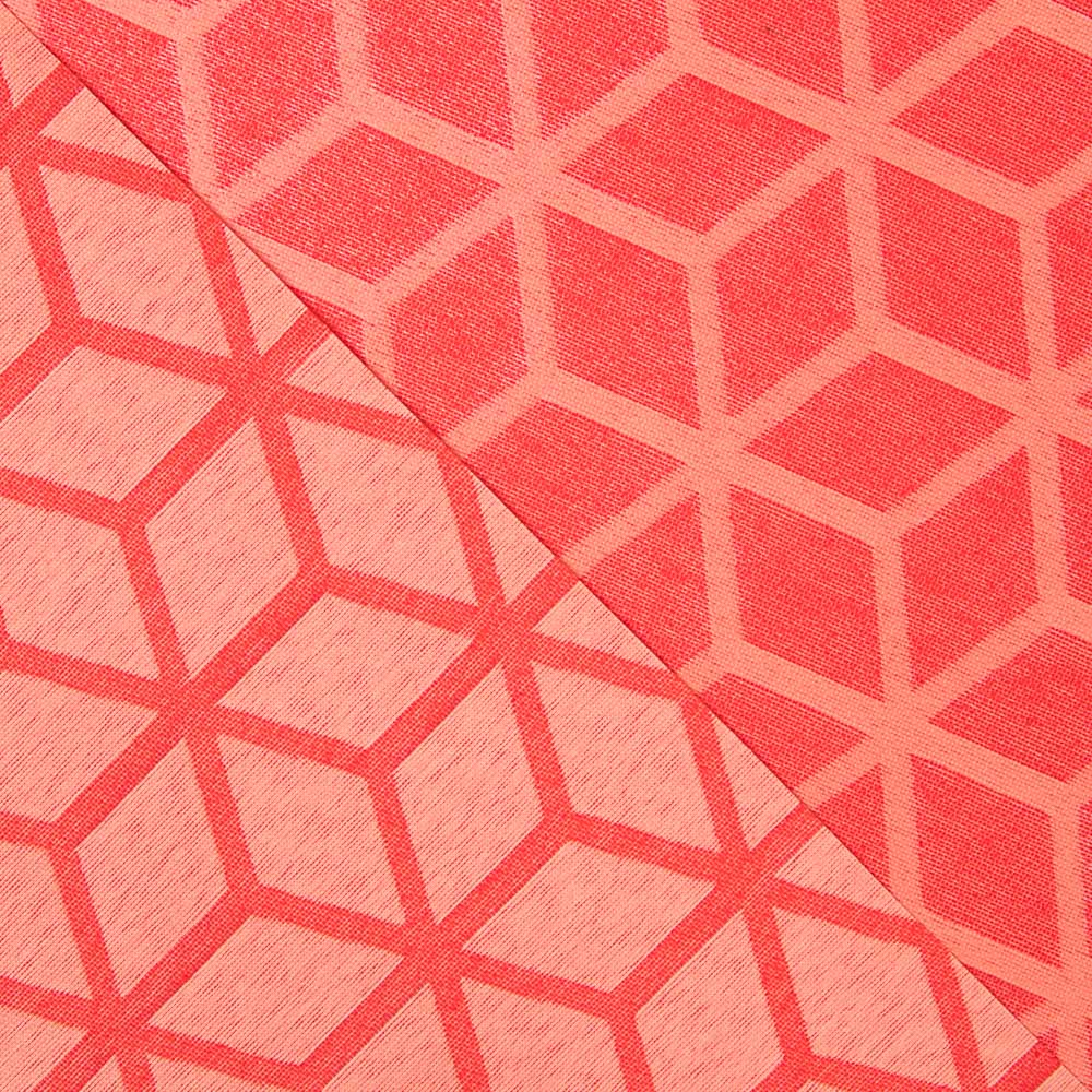 Toalha Anti-Manchas Jacquard Geométrico Coral - Ribes y Casals