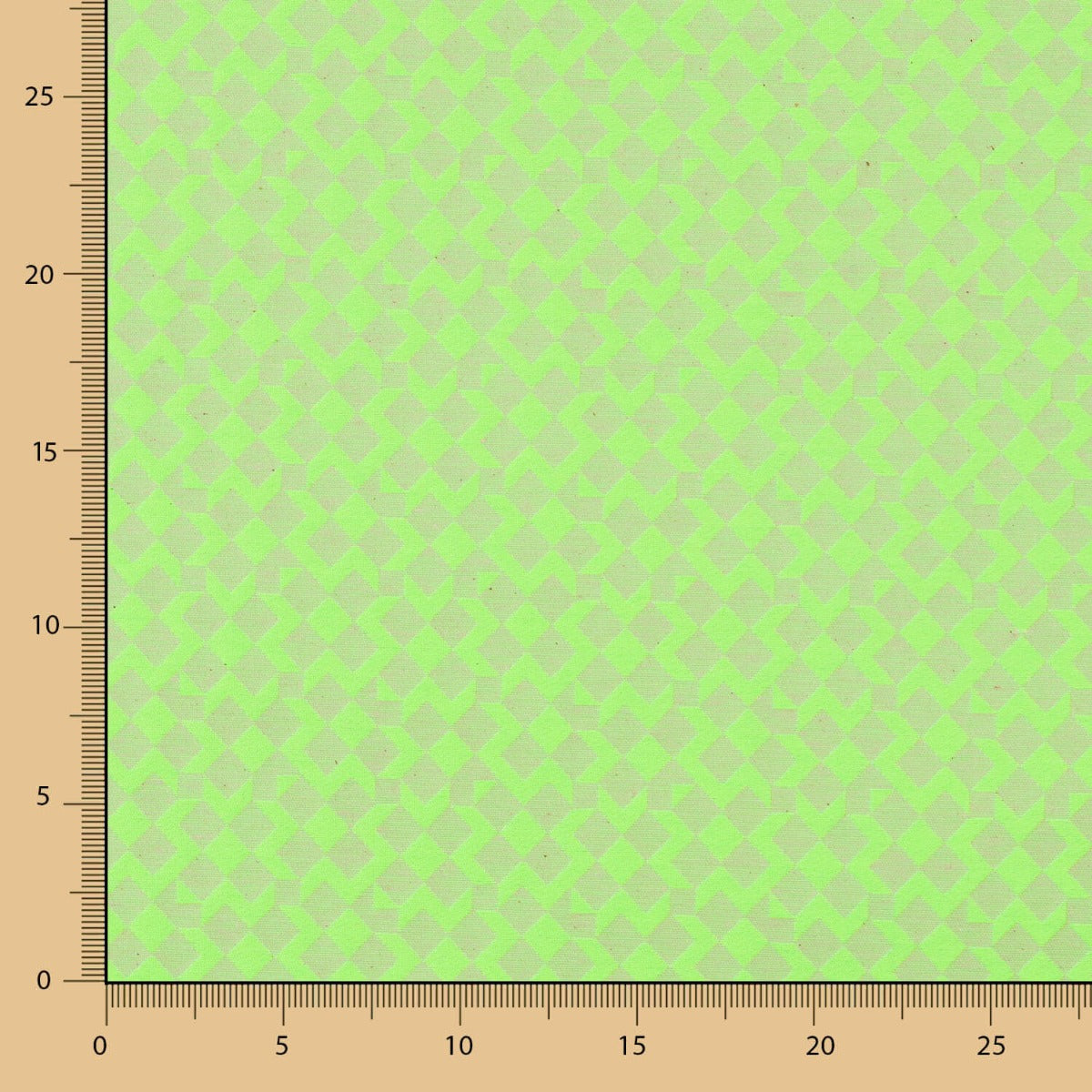 Toalha Anti-Manchas Jacquard Geométrico Verde Flúor - Ribes y Casals