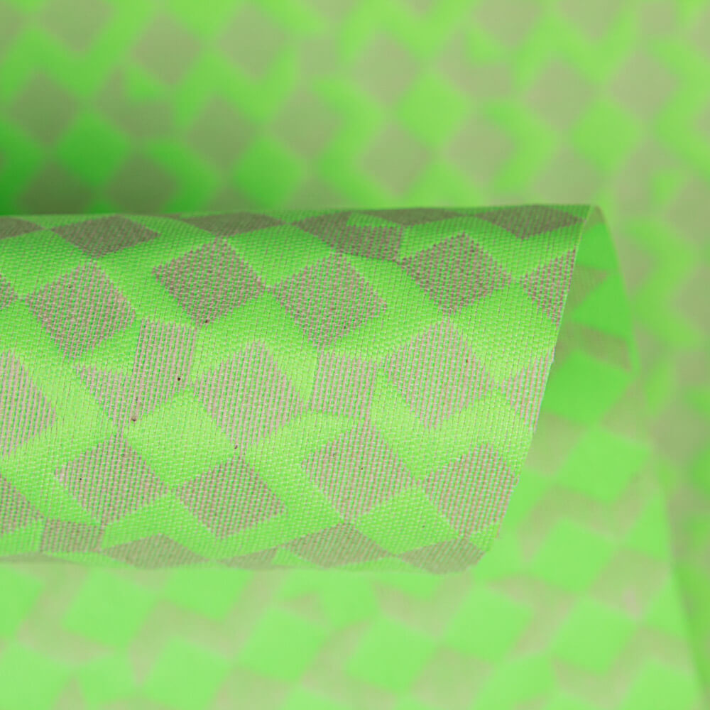 Toalha Anti-Manchas Jacquard Geométrico Verde Flúor - Ribes y Casals