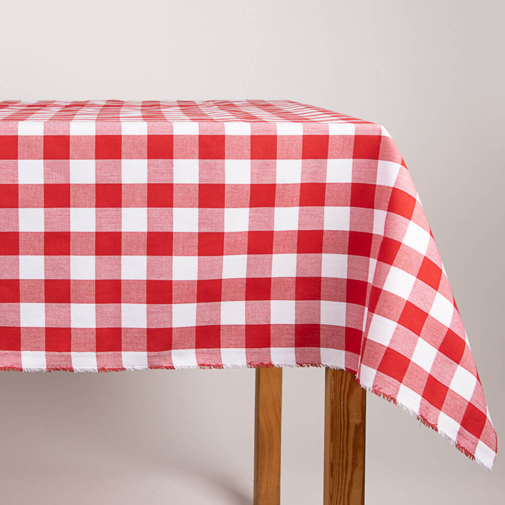 Tecido Toalha de Mesa Xadrez Vermelho - Ribes y Casals