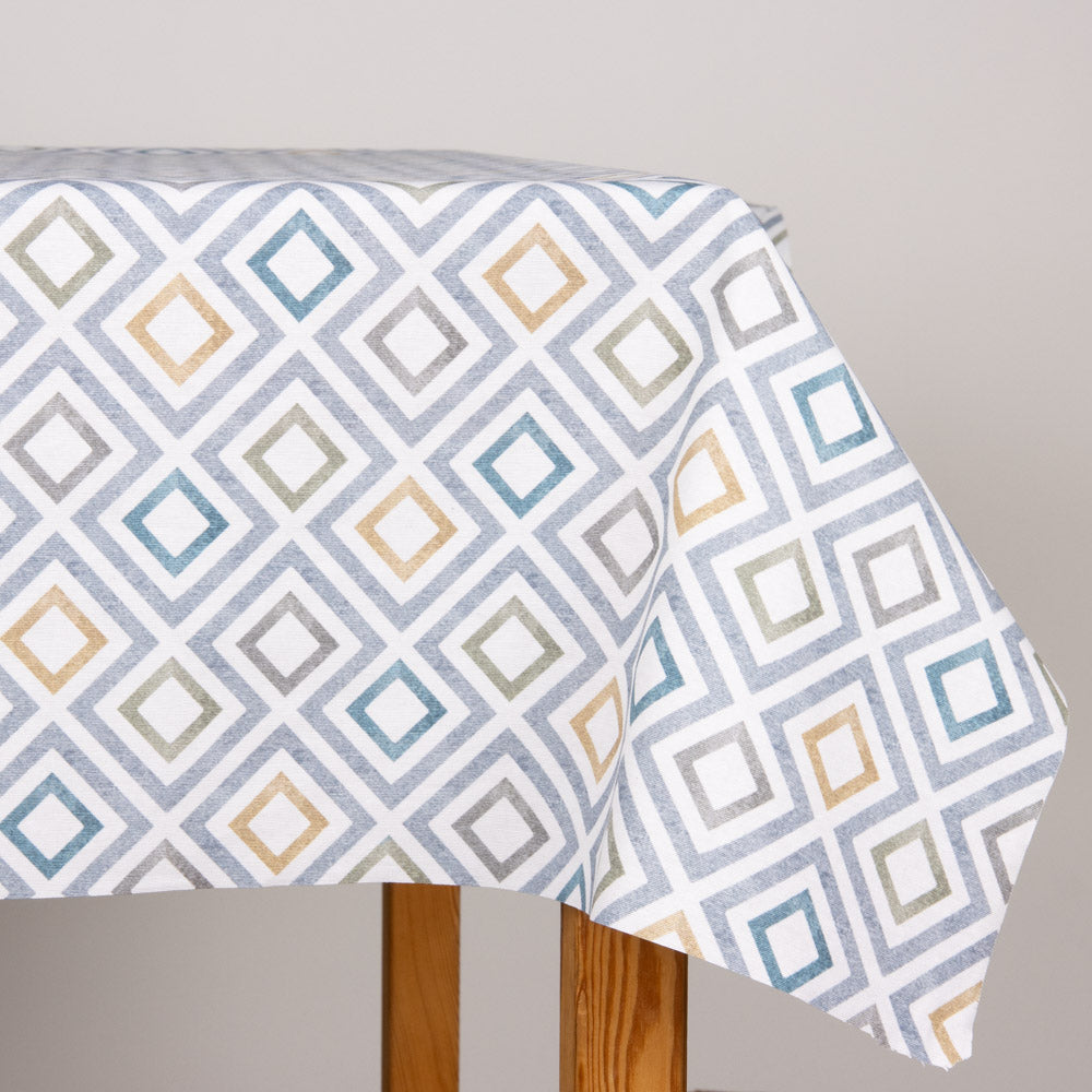 Mantel Resinado Antimanchas Geométrico Gris - Ribes y Casals