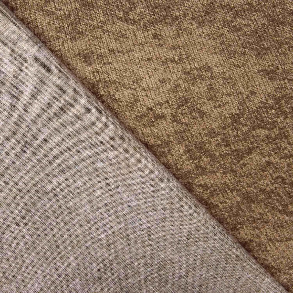 Popeline Algodão Marmoreado Marrom Choco - Ribes y Casals