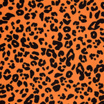 Terciopelo Lycra Leopardo Naranja - Ribes y Casals