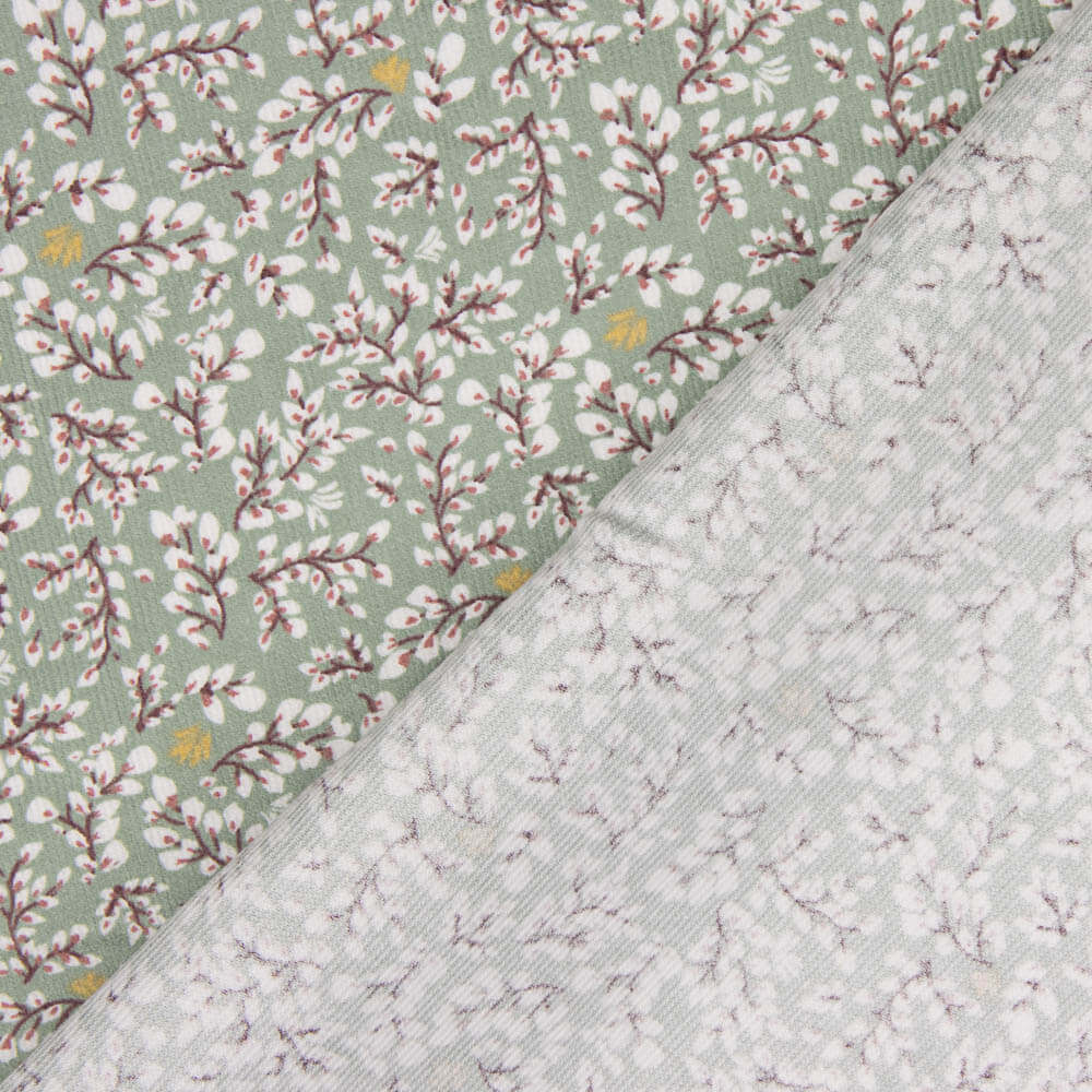 Micro Veludo Estampado Flores Água - Ribes y Casals