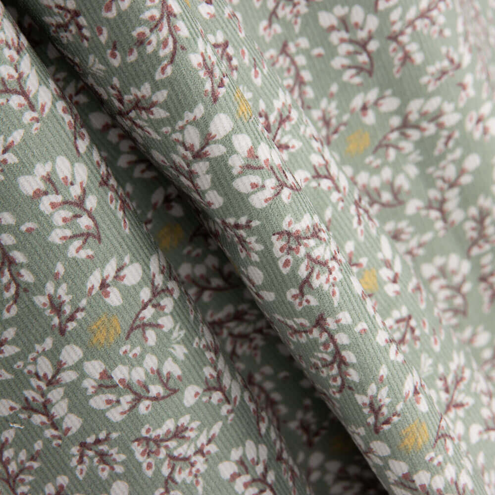 Micro Veludo Estampado Flores Água - Ribes y Casals