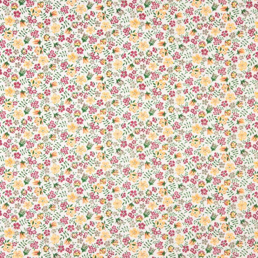 Micro Veludo Flores Branco - Ribes y Casals