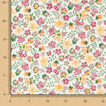 Micro Veludo Flores Branco - Ribes y Casals