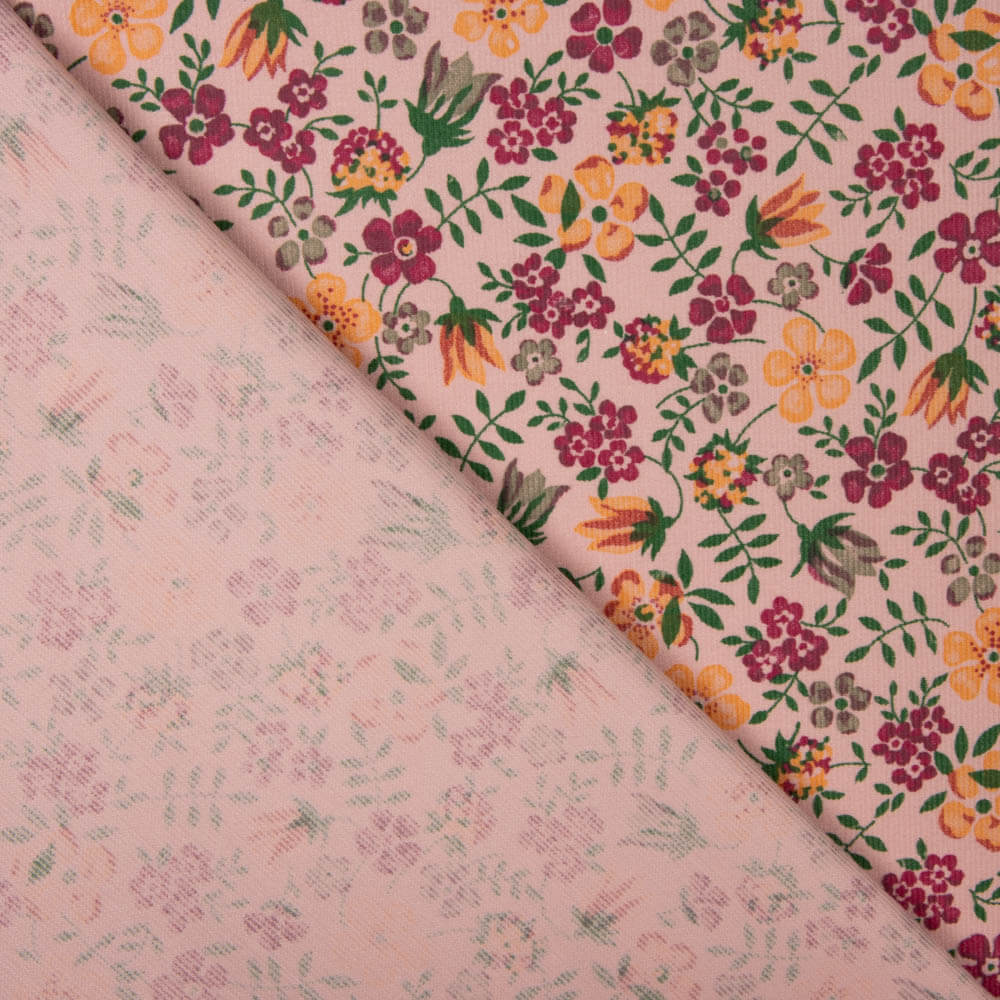 Micro Veludo Flores Rosa Maquilhagem - Ribes y Casals