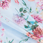 Tela Raso Mikado Ramajes Azul - Ribes y Casals