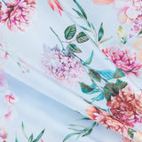 Tela Raso Mikado Ramajes Azul - Ribes y Casals