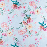 Tela Raso Mikado Ramajes Azul - Ribes y Casals