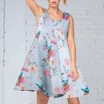 Tela Raso Mikado Ramajes Azul - Ribes y Casals