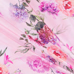 Tela Raso Mikado Ramajes Azul - Ribes y Casals