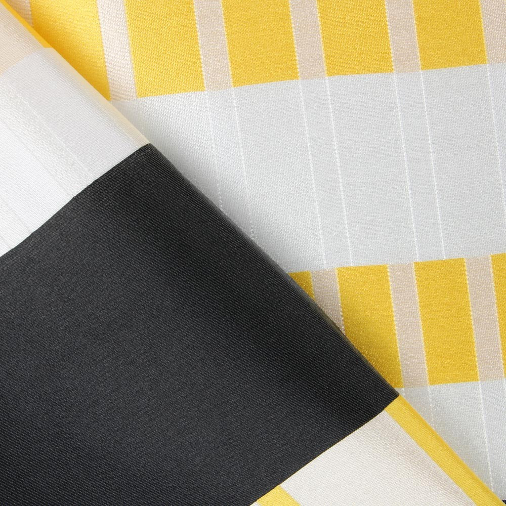 Mikado Jacquard Multi-riscas Amarela - Ribes y Casals