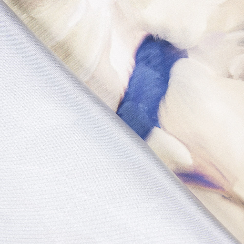 Mikado Estampado Sanefa Rosas Bege - Ribes y Casals