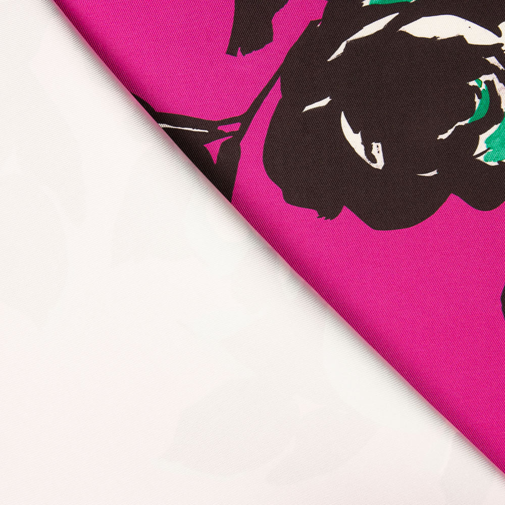 Mikado Poliéster Estampado Fúcsia - Ribes y Casals