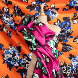 Mikado Poliéster Estampado Laranja - Ribes y Casals