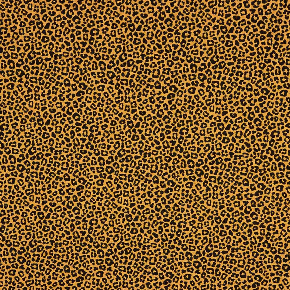 Malha de Algodão Lycra Leopardo de Cúrcuma - Ribes y Casals