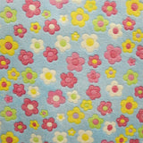 Minky Flores Fundo Azul - Ribes y Casals