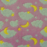 Minky Núvens Fundo Rosa - Ribes y Casals