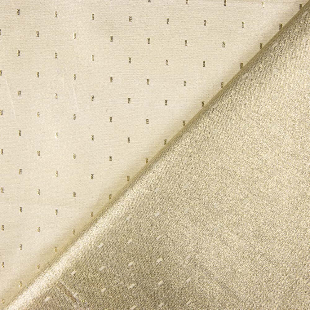 Brocado Plumeti Ouro Branco - Ribes y Casals